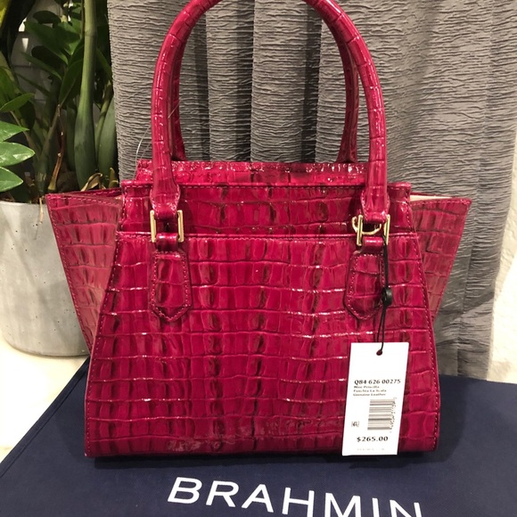 BRAHMIN Mini Priscilla Fuschia La Scala - Picture 3 of 14
